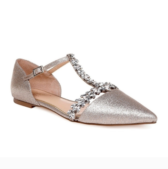 NWOT Jewel Badgley Mischka 'Maury' Mary Jane Flat, 5.5 - Picture 1 of 10
